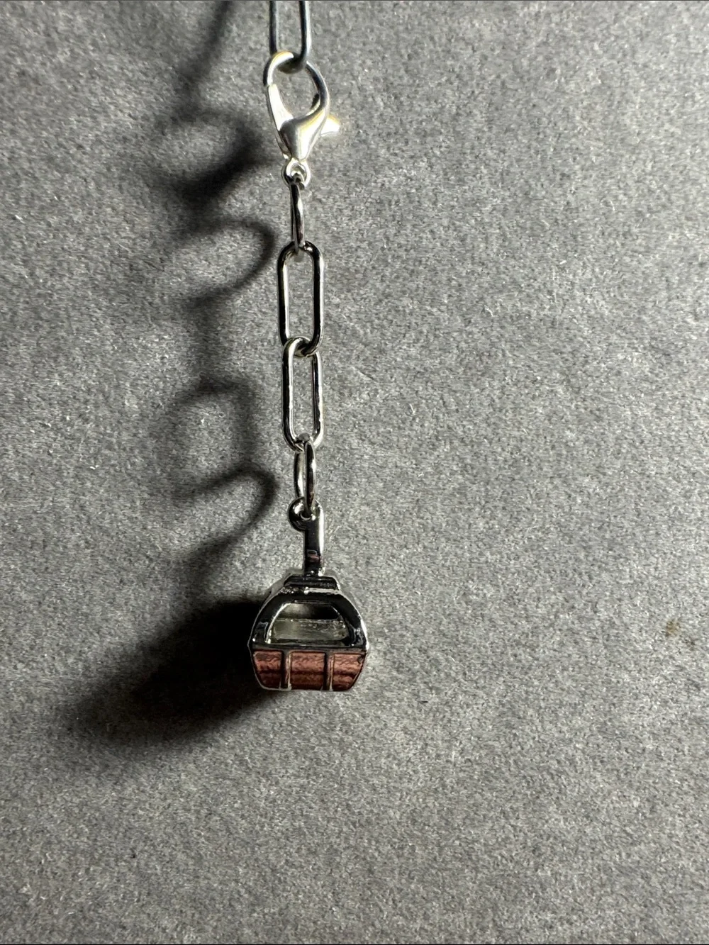 Hand Crafted Silver Cable Car Key Or Purse charm